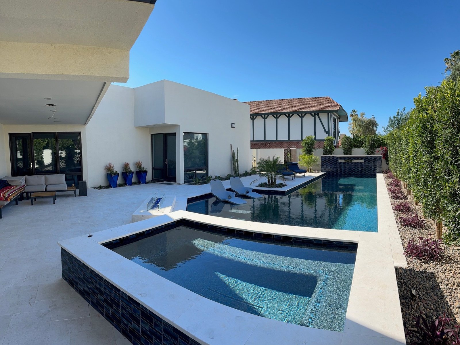 Second pool viewpoint before the proposed shade sails